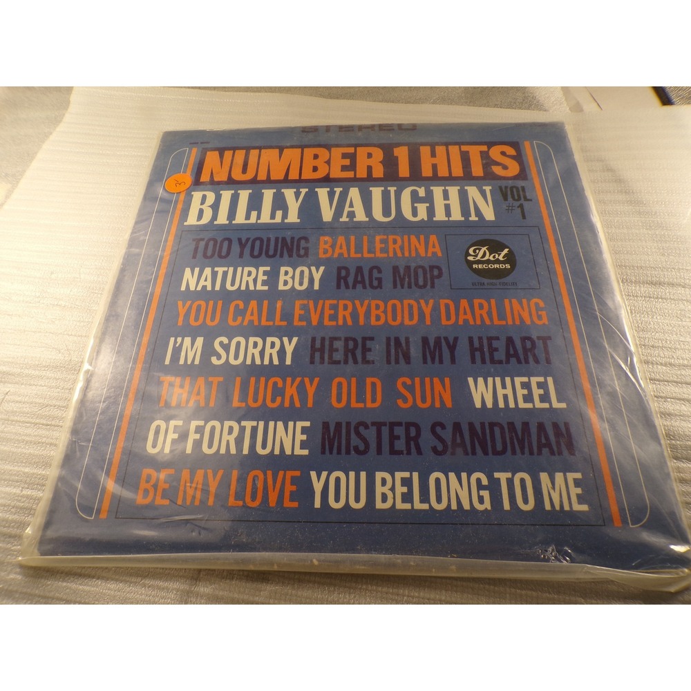 Billy Vaughn Number 1 Hits Vol 1 Vinyl LP Dot Records DLP 25500 Stereo Pop Album
